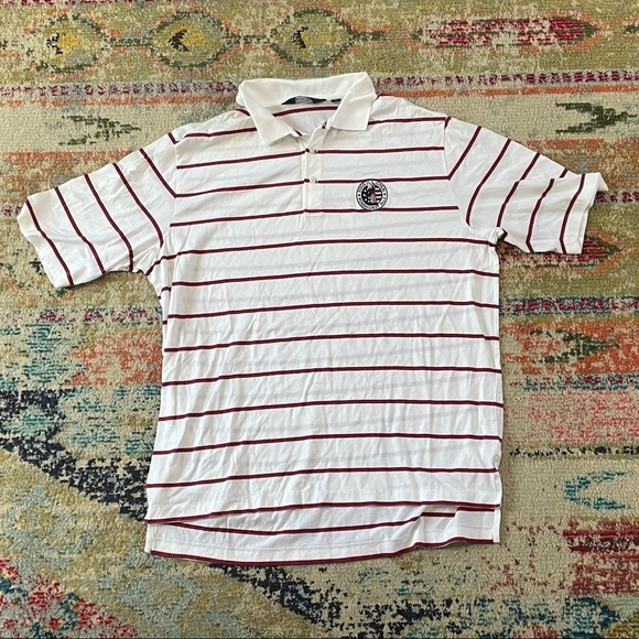 2005 U.S. Open Pinehurst Golf Club North Carolina Polo Golf Striped Shirt - Picture 1 of 6
